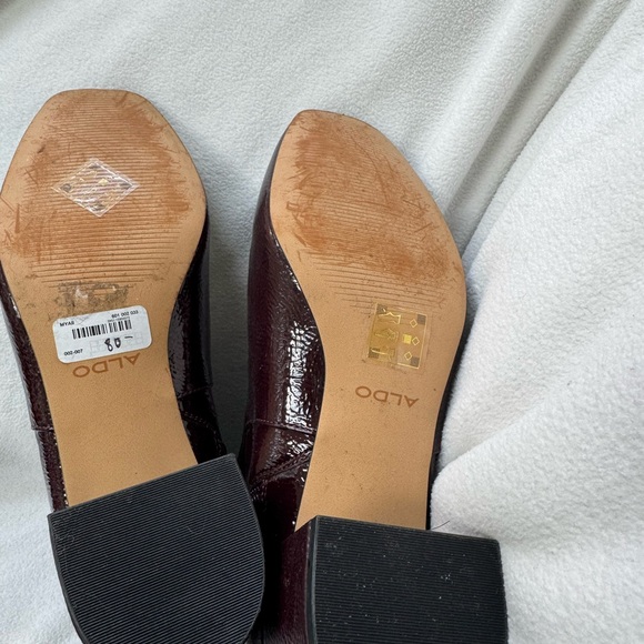 Aldo Burgundy Ankle Boots - Picture 5 of 12